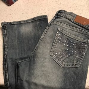 Rear pocket detailing bootcut jeans